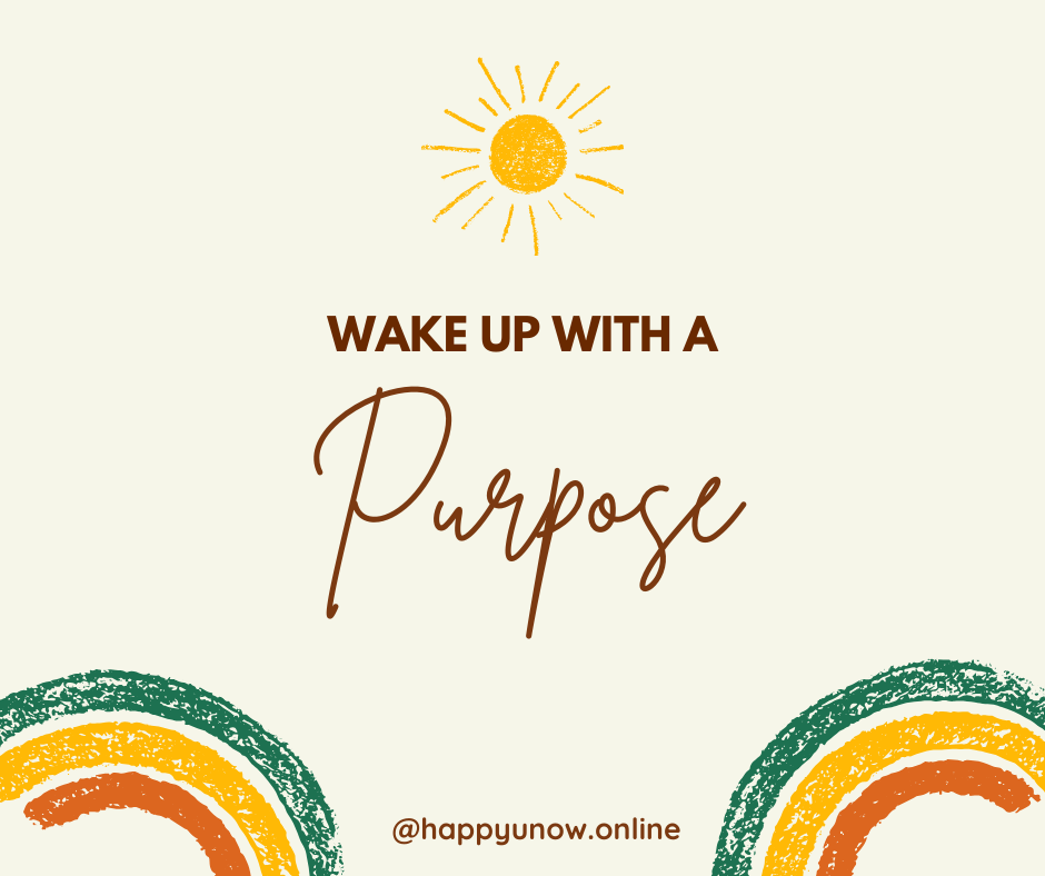 wake up with a purpose, sun and two rainbows